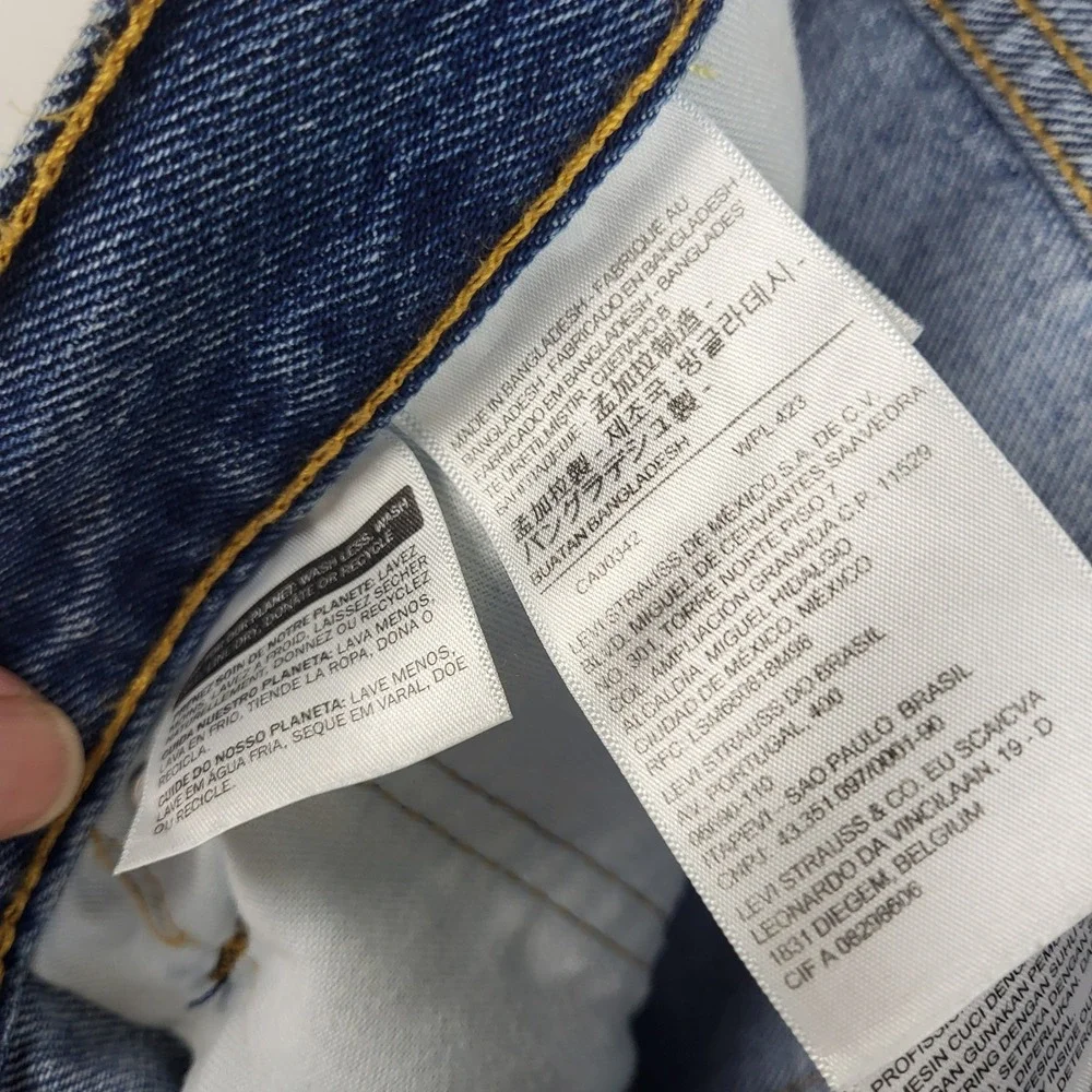 Levis‎ 550 Jeans Mens 34x32 Relaxed Fit Medium Wash Blue Denim Classic Red Tab